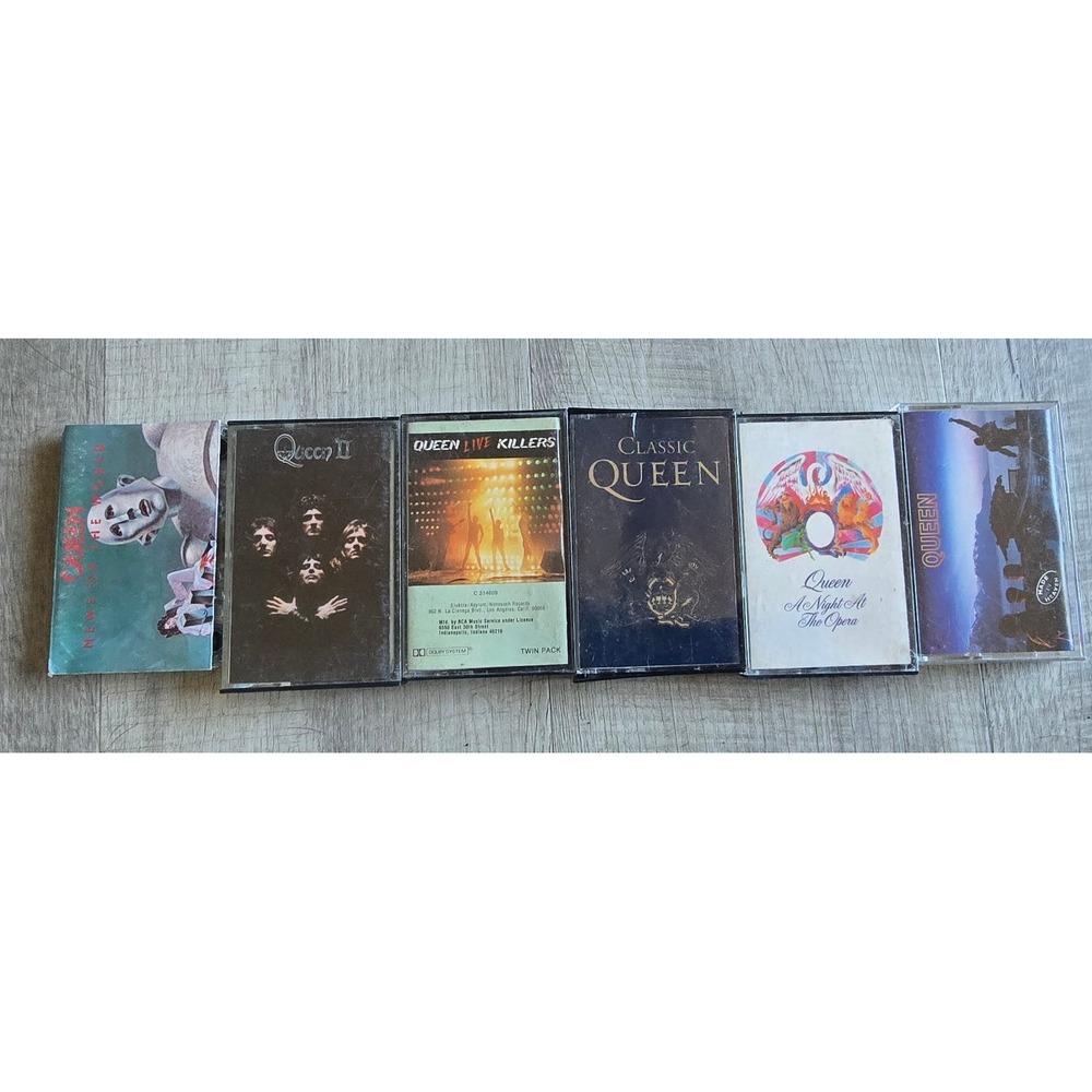 Queen Cassette Tape Lot - 6 Albums: News of the World, II, Live Killers